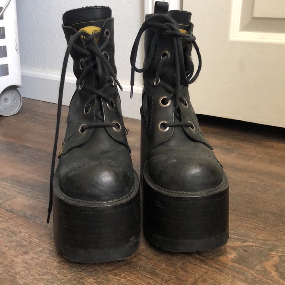 RARE Vintage Buffalo London Platform Combat Boots - Picture 2 of 11